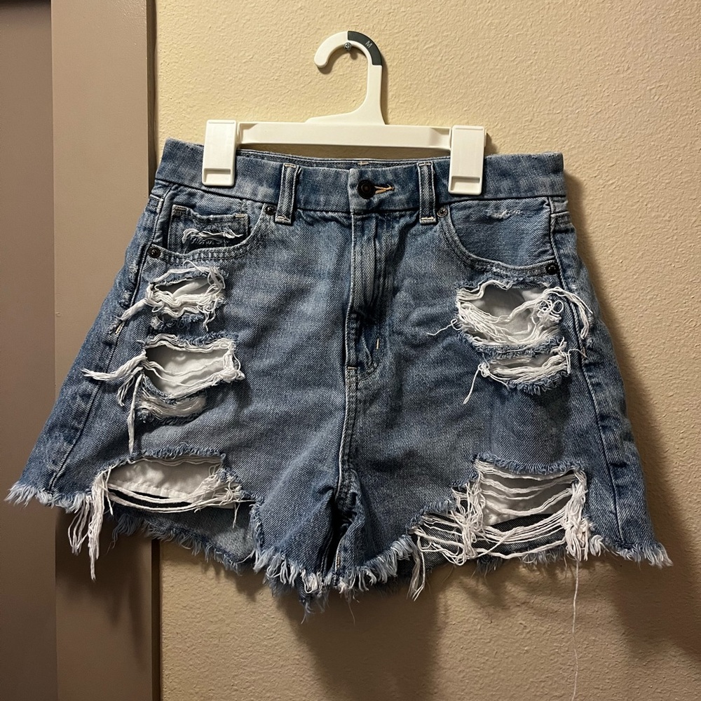 American Eagle Curvy Denim Mom Shorts